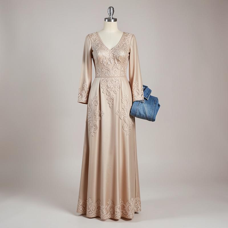 Robe longue brodée Yasmine